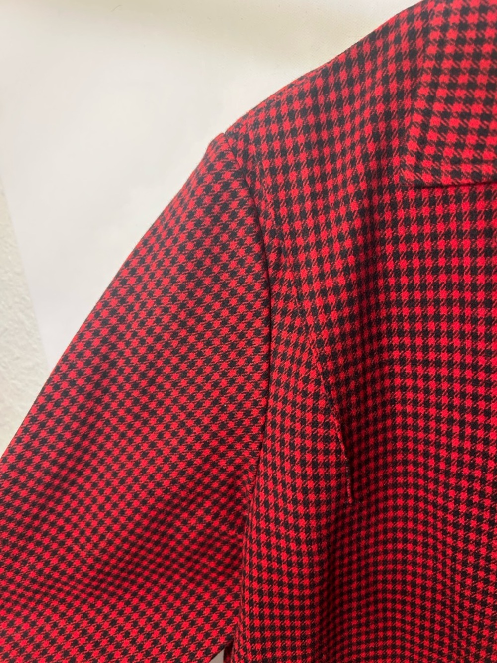 Pendleton Wool Houndstooth Jacket Red Black Button Front Women’s Size M - Picture 6 of 10
